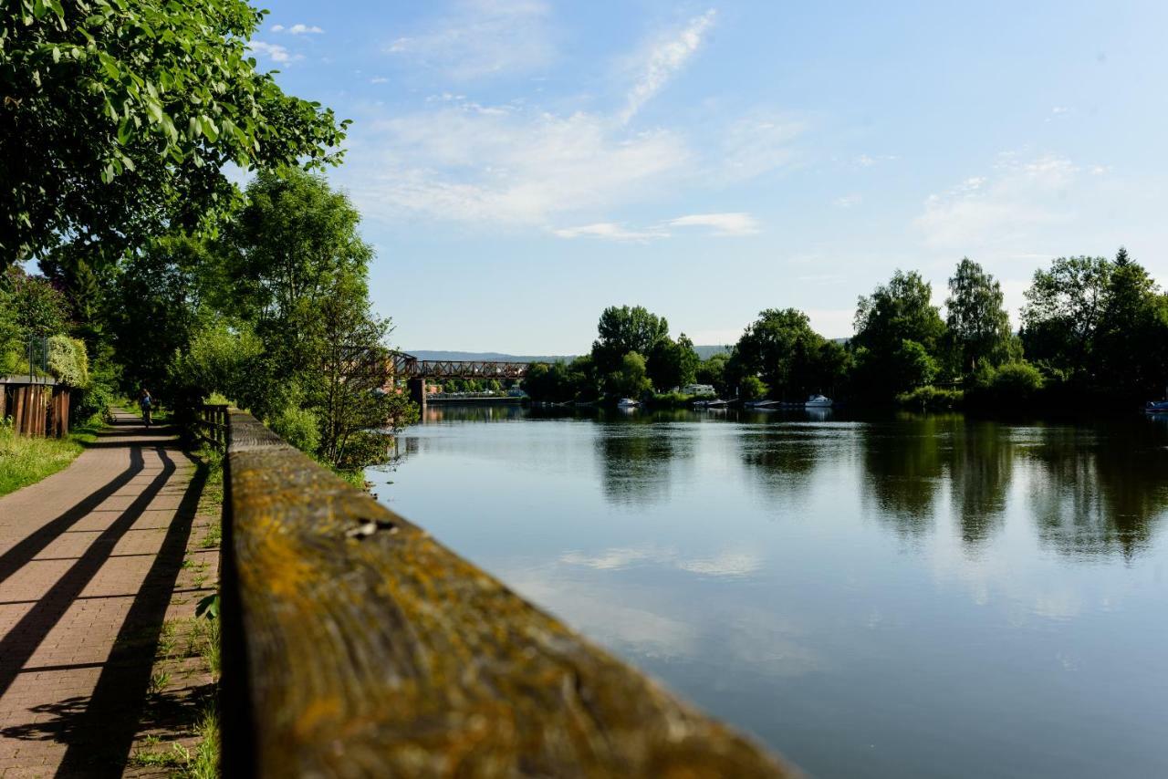 Weserwohnung - Bootshaus Urlaub Am Wasser Hamelín Exterior foto