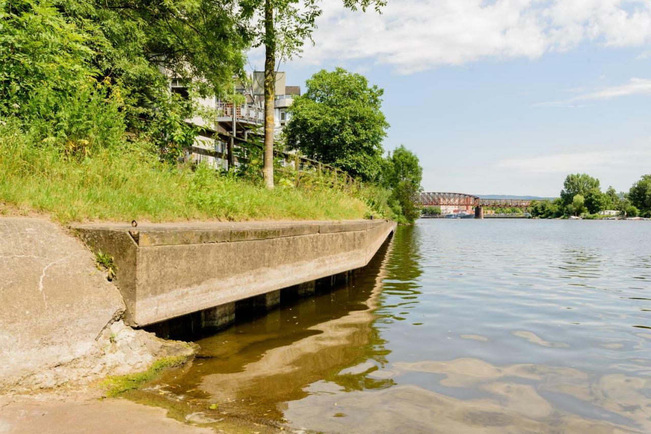 Weserwohnung - Bootshaus Urlaub Am Wasser Hamelín Exterior foto