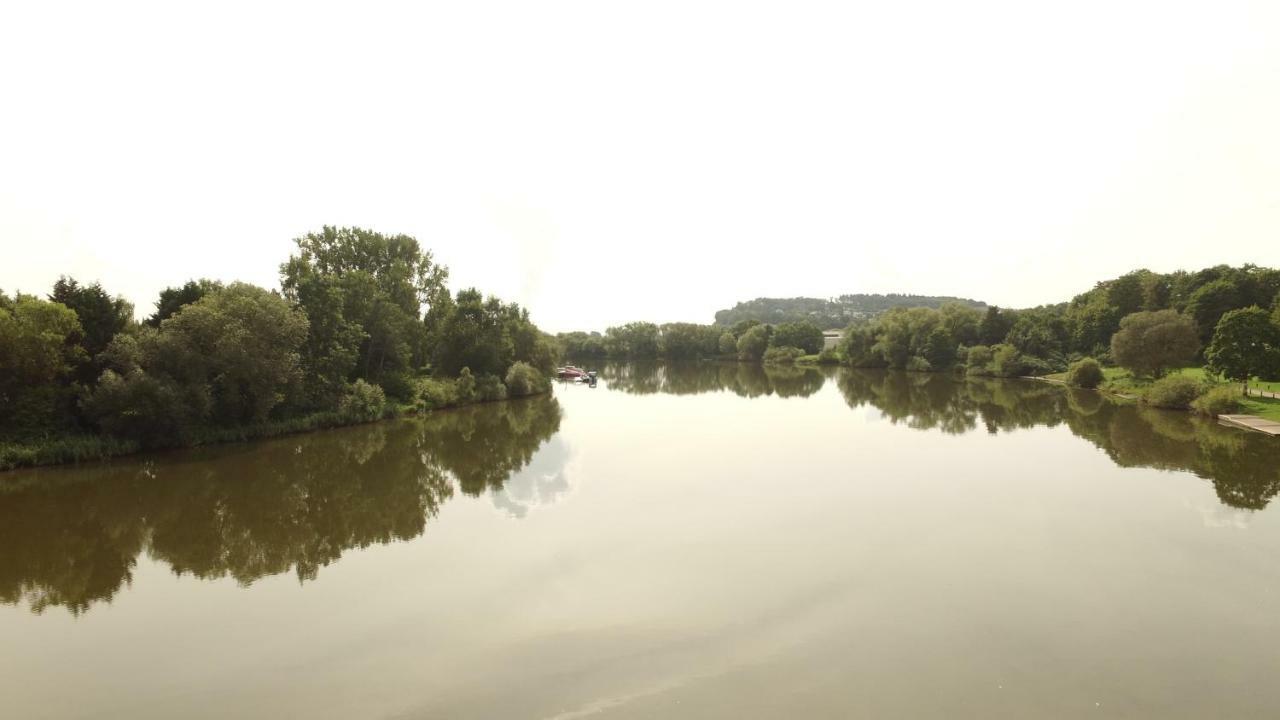 Weserwohnung - Bootshaus Urlaub Am Wasser Hamelín Exterior foto